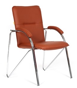 Кресло компьютерное CHAIRMAN 850 Экокожа Terra 111 коричневая в Магнитогорске