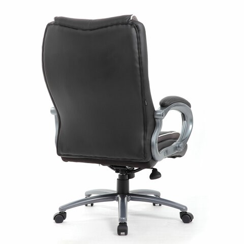 Компьютерное кресло Brabix Premium Strong HD-009 (экокожа черная, ткань серая) в Челябинске - изображение 2