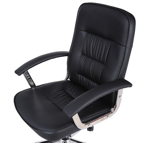 Кресло офисное Brabix Bit EX-550 (хром, экокожа, черное) 531838 в Челябинске - изображение 3