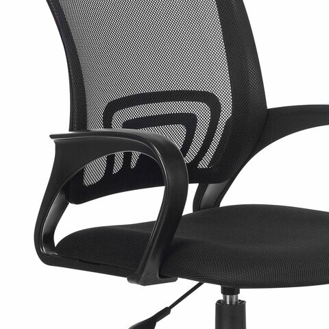 Офисное кресло Brabix Fly MG-396 (с подлокотниками, сетка, черное) 532083 в Копейске - изображение 4