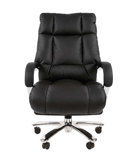 Офисное кресло CHAIRMAN 405 черное нат.кожа/экокожа в Копейске - изображение 1