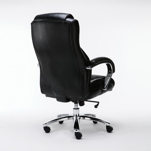 Кресло офисное Brabix Premium Status HD-003 (рециклированная кожа, хром, черное) 531821 в Копейске - изображение 2