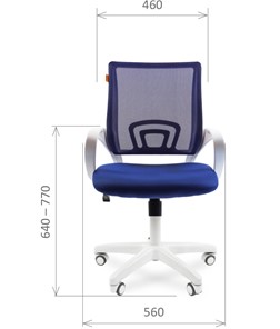 Кресло CHAIRMAN 696 white, ткань, цвет синий в Челябинске - предосмотр 1