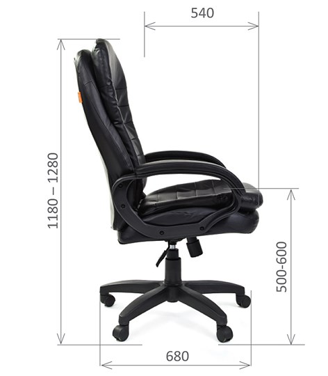 Офисное кресло CHAIRMAN 795 LT, экокожа, цвет черный в Челябинске - изображение 2