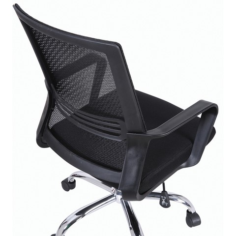 Офисное кресло Brabix Daily MG-317 (с подлокотниками, хром, черное) 531833 в Миассе - изображение 8