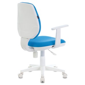 Офисное кресло Brabix Fancy MG-201W (с подлокотниками, пластик белый, голубое) 532411 в Миассе - предосмотр 3