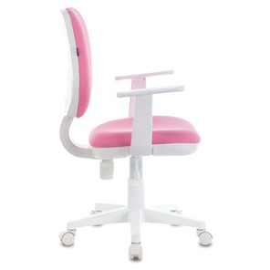 Офисное кресло Brabix Fancy MG-201W (с подлокотниками, пластик белый, розовое) 532409 в Челябинске - предосмотр 1