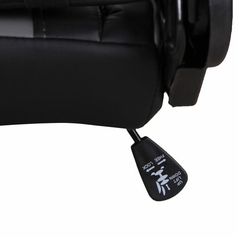 Кресло компьютерное Brabix GT Racer GM-100 (две подушки, экокожа, черное/серое) 531926 в Магнитогорске - изображение 11