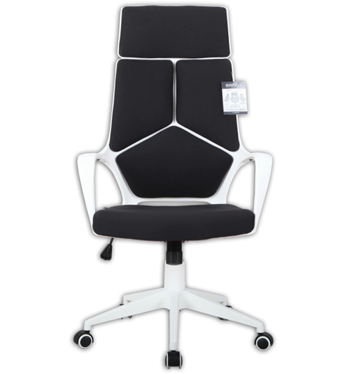 Компьютерное кресло Brabix Premium Prime EX-515 (пластик белый, ткань, черное) в Челябинске - изображение 5