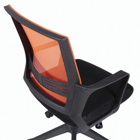 Кресло офисное Brabix Balance MG-320 (с подлокотниками, комбинированное черное/оранжевое) в Челябинске - изображение 6
