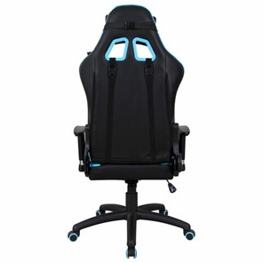 Компьютерное кресло Brabix GT Master GM-110 (две подушки, экокожа, черное/голубое) 531928 в Миассе - предосмотр 3