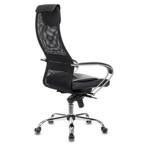 Офисное кресло Brabix Premium Stalker EX-609 PRO (хром, мультиблок, ткань-сетка/экокожа, черное) в Челябинске - предосмотр 2