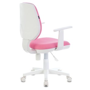 Офисное кресло Brabix Fancy MG-201W (с подлокотниками, пластик белый, розовое) 532409 в Челябинске - предосмотр 2