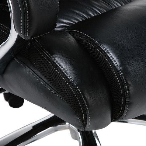 Кресло офисное Brabix Premium Status HD-003 (рециклированная кожа, хром, черное) 531821 в Челябинске - изображение 9