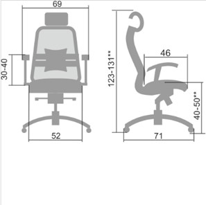 Офисное кресло Samurai S-3.04, черный в Магнитогорске - предосмотр 4