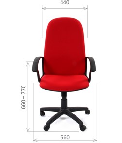 Кресло компьютерное CHAIRMAN 289, ткань, цвет красный в Челябинске - предосмотр 1