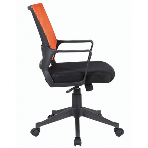 Кресло офисное Brabix Balance MG-320 (с подлокотниками, комбинированное черное/оранжевое) в Челябинске - изображение 1
