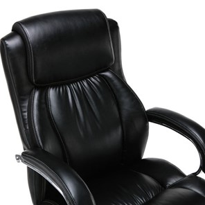 Кресло офисное Brabix Premium Status HD-003 (рециклированная кожа, хром, черное) 531821 в Копейске - предосмотр 4