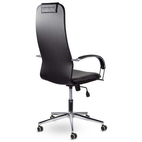 Офисное кресло Brabix Premium Pilot EX-610 CH (хром, кожзам, черное) 532418 в Миассе - изображение 3