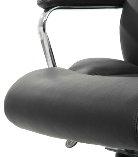 Кресло из натуральной кожи BRABIX PREMIUM "Phaeton EX-502", хром, черное, 530882 в Челябинске - изображение 8