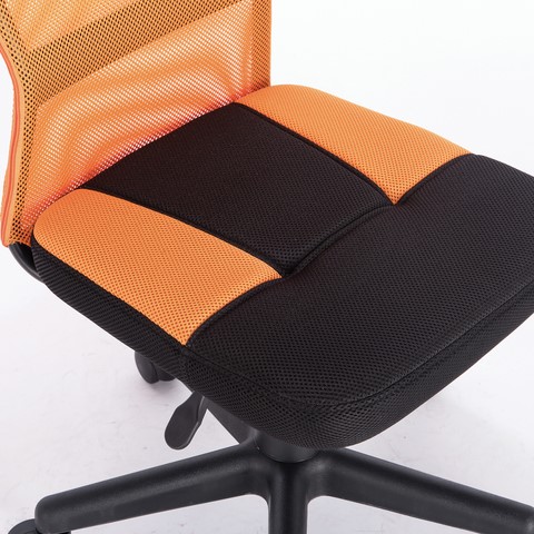 Компьютерное кресло Brabix Smart MG-313 (без подлокотников, комбинированное, черное/оранжевое) 531844 в Миассе - изображение 6
