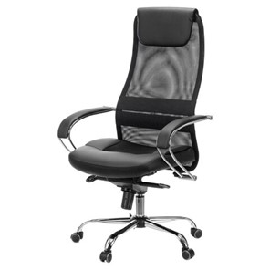 Офисное кресло Brabix Premium Stalker EX-609 PRO (хром, мультиблок, ткань-сетка/экокожа, черное) 532416 в Миассе - предосмотр 3