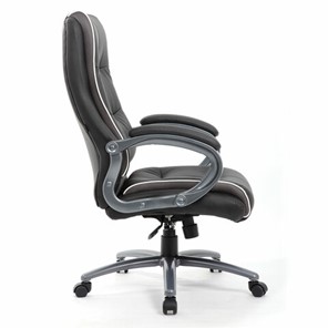 Компьютерное кресло Brabix Premium Strong HD-009 (экокожа черная, ткань серая) в Челябинске - предосмотр 1