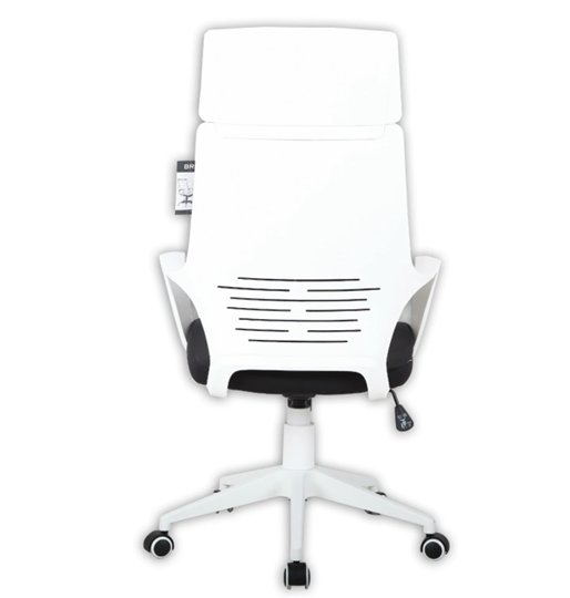 Компьютерное кресло Brabix Premium Prime EX-515 (пластик белый, ткань, черное) 531812 в Миассе - изображение 3