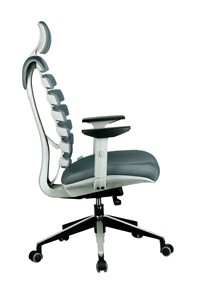 Кресло компьютерное Riva Chair SHARK (Серый/серый) в Челябинске - предосмотр 2