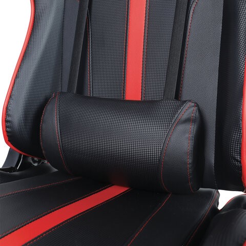 Компьютерное кресло Brabix GT Carbon GM-120 (две подушки, экокожа, черное/красное) в Челябинске - изображение 7