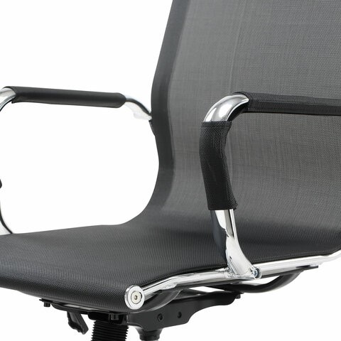 Компьютерное кресло Brabix Line EX-530 (хром, сетка, черное) 531846 в Миассе - изображение 8
