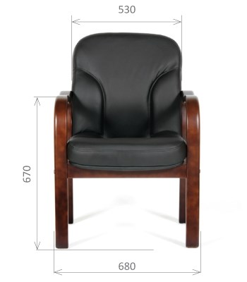 Кресло CHAIRMAN 658 Натуральная кожа черный в Магнитогорске - изображение 1