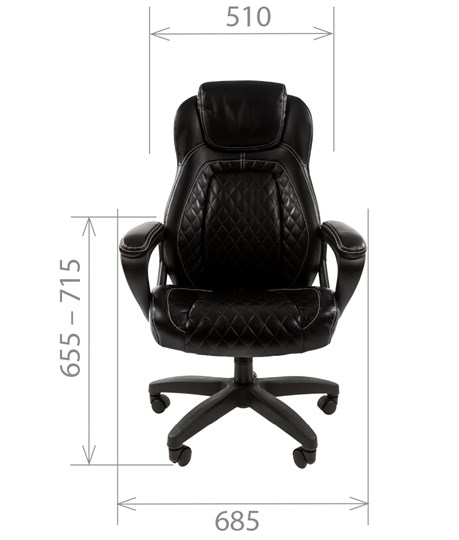 Компьютерное кресло CHAIRMAN 432, экокожа, цвет черный в Миассе - изображение 1