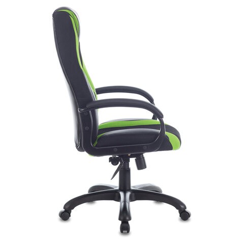 Компьютерное кресло Brabix Premium Rapid GM-102 (экокожа/ткань, черное/зеленое) в Челябинске - изображение 1
