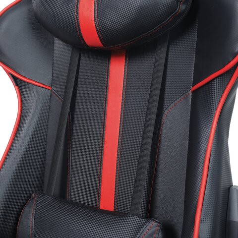 Компьютерное кресло Brabix GT Carbon GM-120 (две подушки, экокожа, черное/красное) в Челябинске - изображение 6