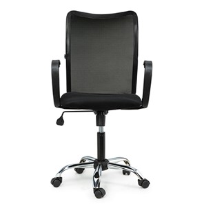 Офисное кресло Brabix Spring MG-308 (с подлокотниками, хром, ткань черная TW) в Миассе - предосмотр 2