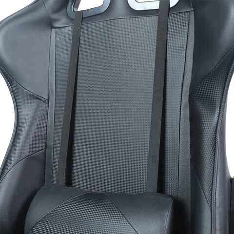 Кресло Brabix GT Carbon GM-115 (две подушки, экокожа, черное) 531932 в Миассе - изображение 6