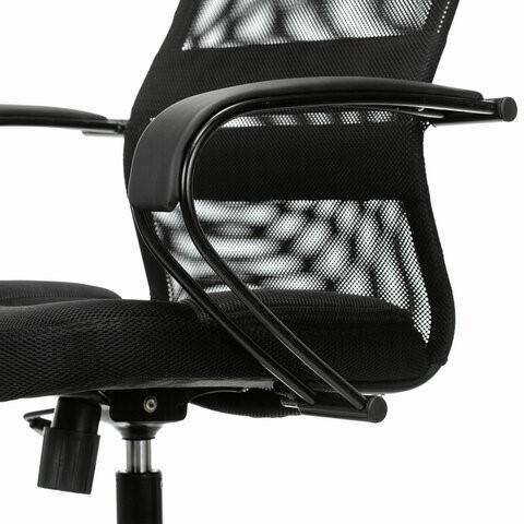 Кресло компьютерное Brabix Premium Stalker EX-608 PL (ткань-сетка/кожзам, черное) 532090 в Челябинске - изображение 8