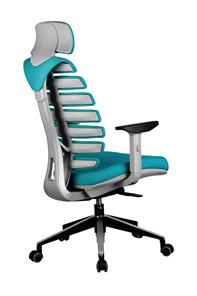 Кресло Riva Chair SHARK (Лазурный/серый) в Челябинске - предосмотр 3