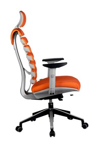Офисное кресло Riva Chair SHARK (Оранжевый/серый) в Челябинске - предосмотр 2