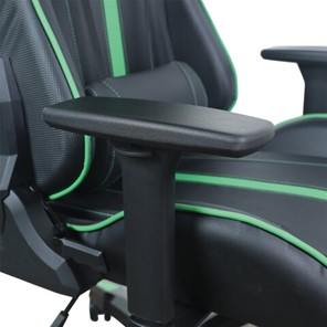 Кресло офисное Brabix GT Carbon GM-120 (две подушки, экокожа, черное/зеленое) 531929 в Миассе - предосмотр 9