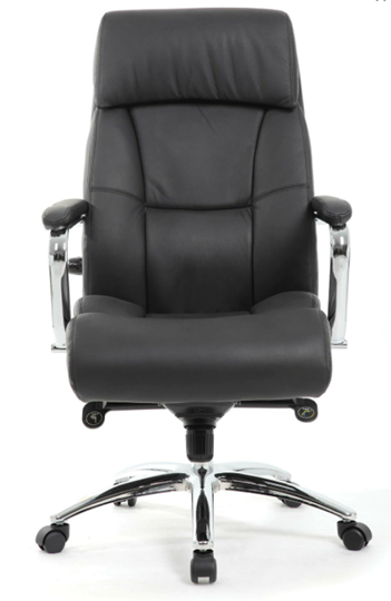 Кресло из натуральной кожи BRABIX PREMIUM "Phaeton EX-502", хром, черное, 530882 в Челябинске - изображение 4