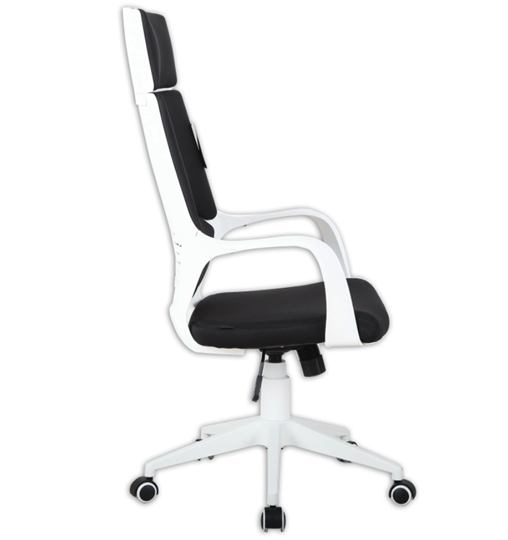 Компьютерное кресло Brabix Premium Prime EX-515 (пластик белый, ткань, черное) 531812 в Миассе - изображение 1