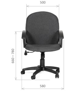 Офисное кресло CHAIRMAN 681 Ткань C-3 черное в Копейске - предосмотр 1