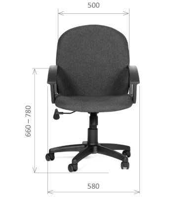 Офисное кресло CHAIRMAN 681 Ткань C-3 черное в Миассе - изображение 1