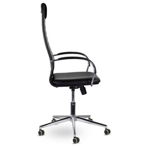 Офисное кресло Brabix Premium Pilot EX-610 CH (хром, кожзам, черное) 532418 в Миассе - предосмотр 1