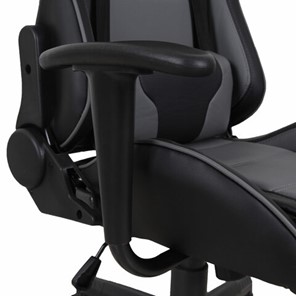 Кресло компьютерное Brabix GT Racer GM-100 (две подушки, экокожа, черное/серое) 531926 в Миассе - предосмотр 9