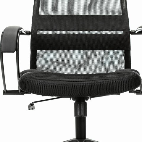 Кресло компьютерное Brabix Premium Stalker EX-608 PL (ткань-сетка/кожзам, черное) 532090 в Челябинске - изображение 10