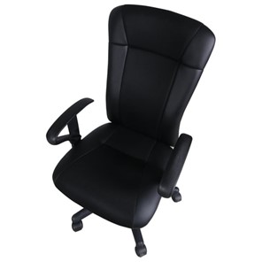 Кресло компьютерное Brabix Optima MG-370 (с подлокотниками, экокожа/ткань, черное) 531580 в Челябинске - предосмотр 3