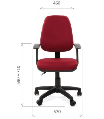 Кресло офисное CHAIRMAN 661 Ткань стандарт 15-11 красная в Миассе - изображение 1